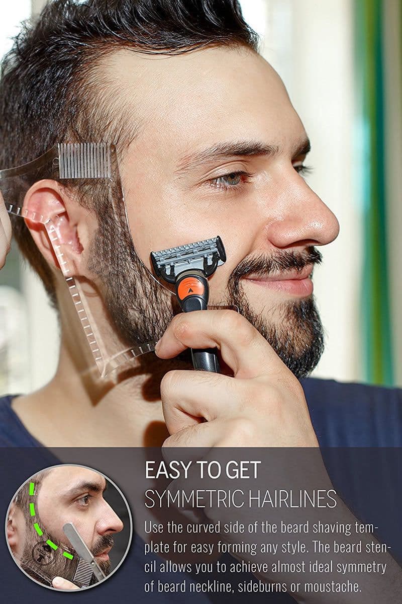 image-Cross-border e-commerce beard and beard styling template beard shaping tool No. 6 Amazon hot style