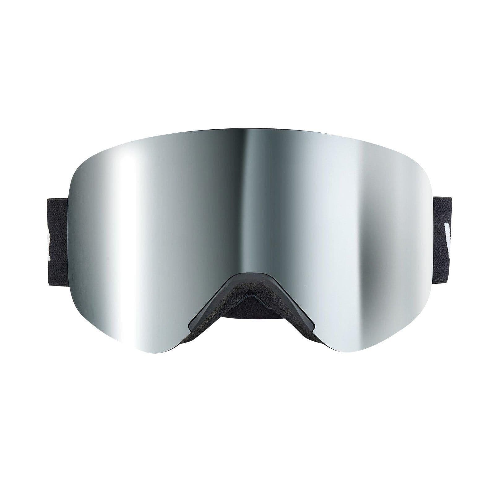 image-VEVOR Frameless Ski Goggles, Magnet Cylindrical Lens with Silver Mirror Revo Coating, OTG Anti fog Snow Goggles for Men Women, TPU Frame & Ventilation Structure, Fit for Skiing, Skating, Snowboarding