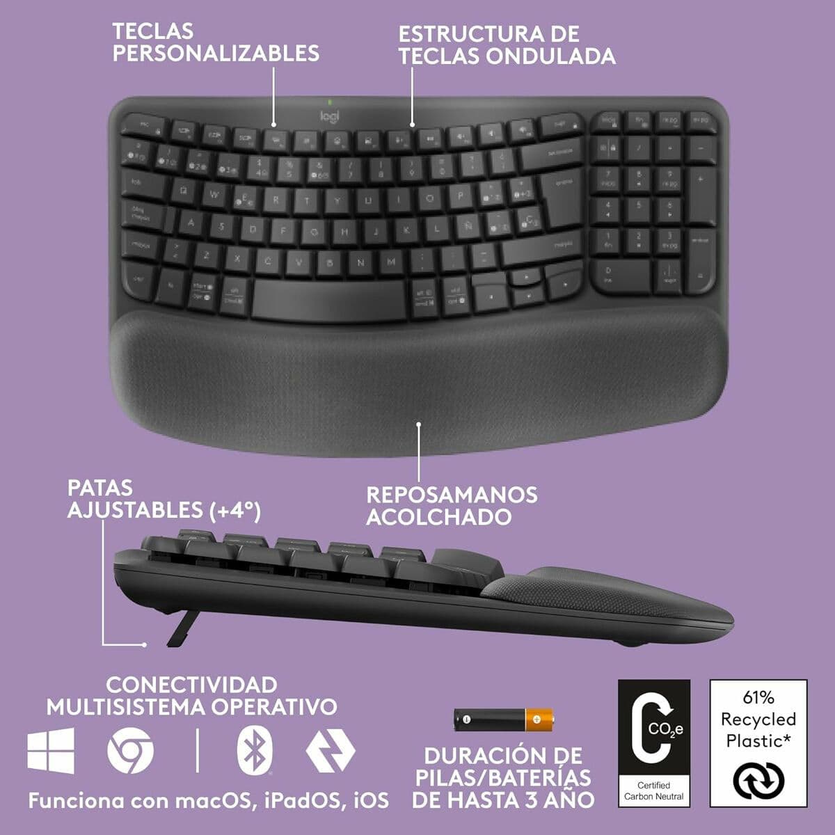 image-Keyboard Logitech 920-012296 Graphite Spanish QWERTY