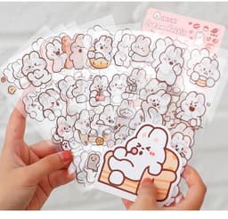 image-Cartoon Girl Water Cup Seamless Waterproof Sticker