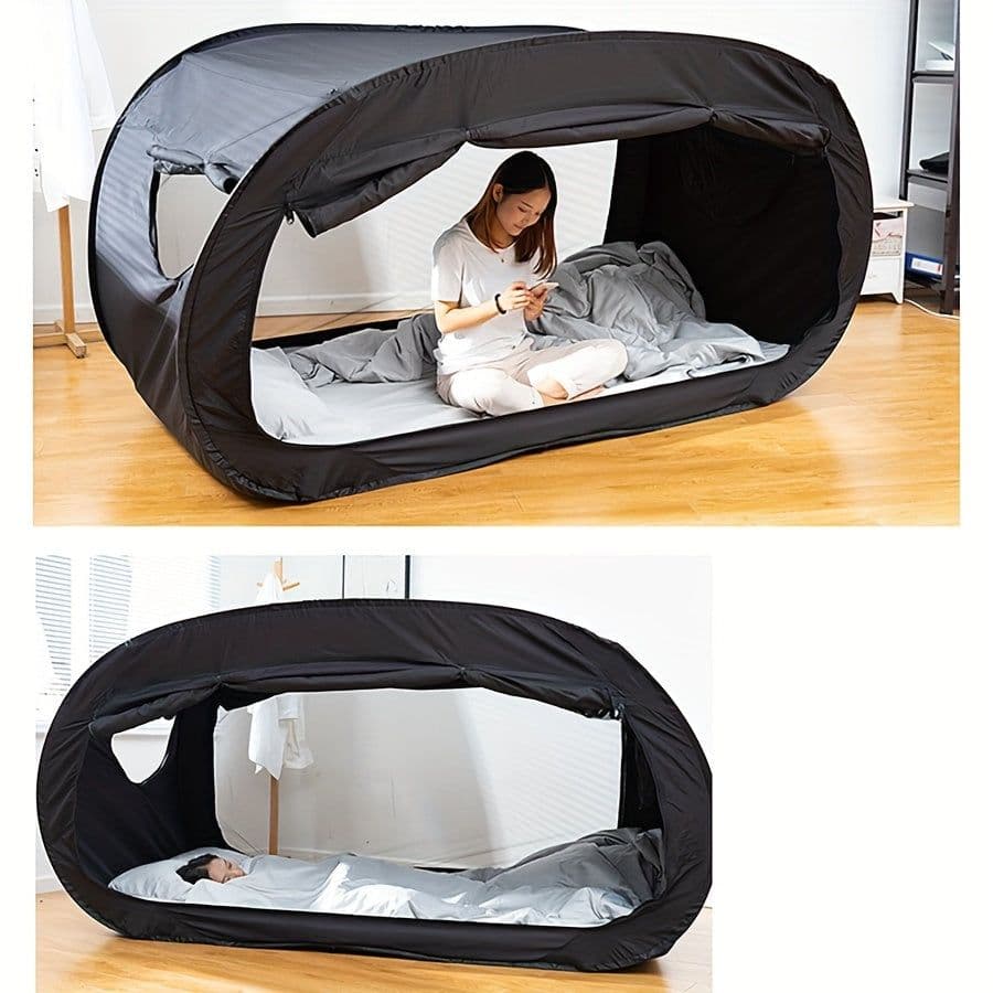 image-Foldable Tent Bed High Privacy Indoor Outdoor Shelter