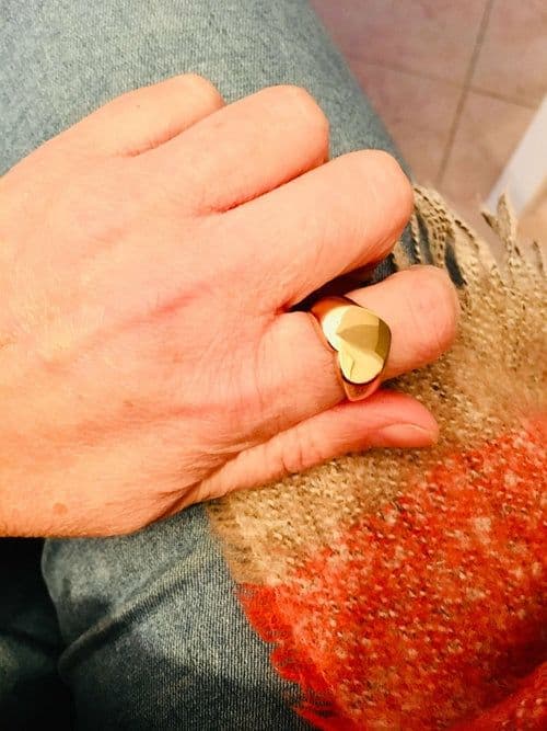 image-Heart Ring in Gold or Silver, Heart rings, Heart jewelry - Unique