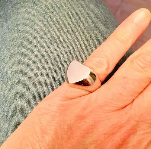 image-Heart Ring in Gold or Silver, Heart rings, Heart jewelry - Unique