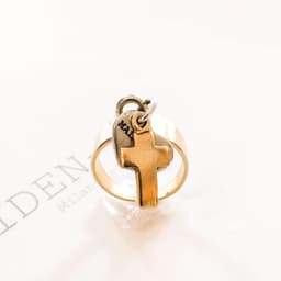 image-Cross Ring in Gold. Cross ring gold, Cross Jewelry, Gold Cross