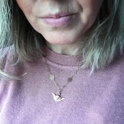 image-Cherub Charm Necklace. Lucky Necklace