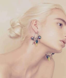 image-Colorful Horn, Horseshoe, Heart Charm Hoop Earrings