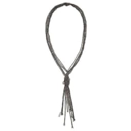 image-Lariat & Y Necklace in silver plated brass 4 colors