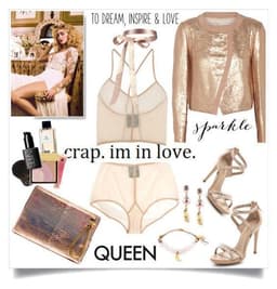image-18kt Gold Plated and Crystals dangle and drop earrings with pearls and