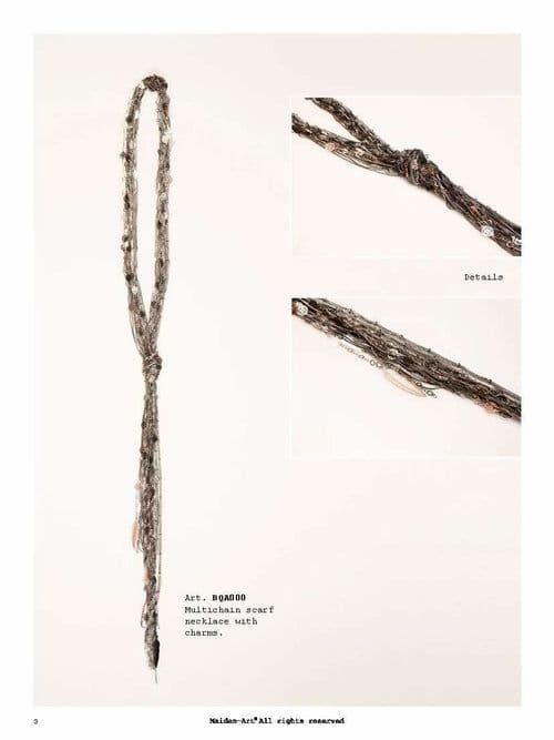 image-Lariat and Y necklace with silver, rose gold and gunmetal plated