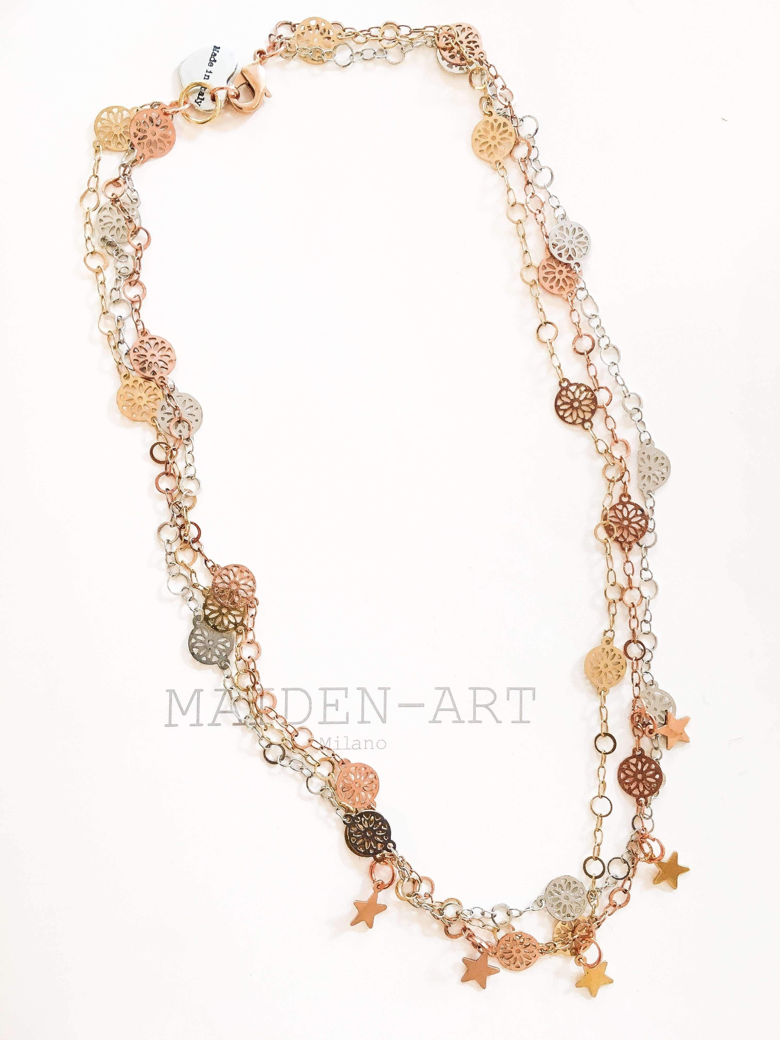 image-Lucky Charm Star Necklace in 18kt Gold Plated, Rose Gold Plated and