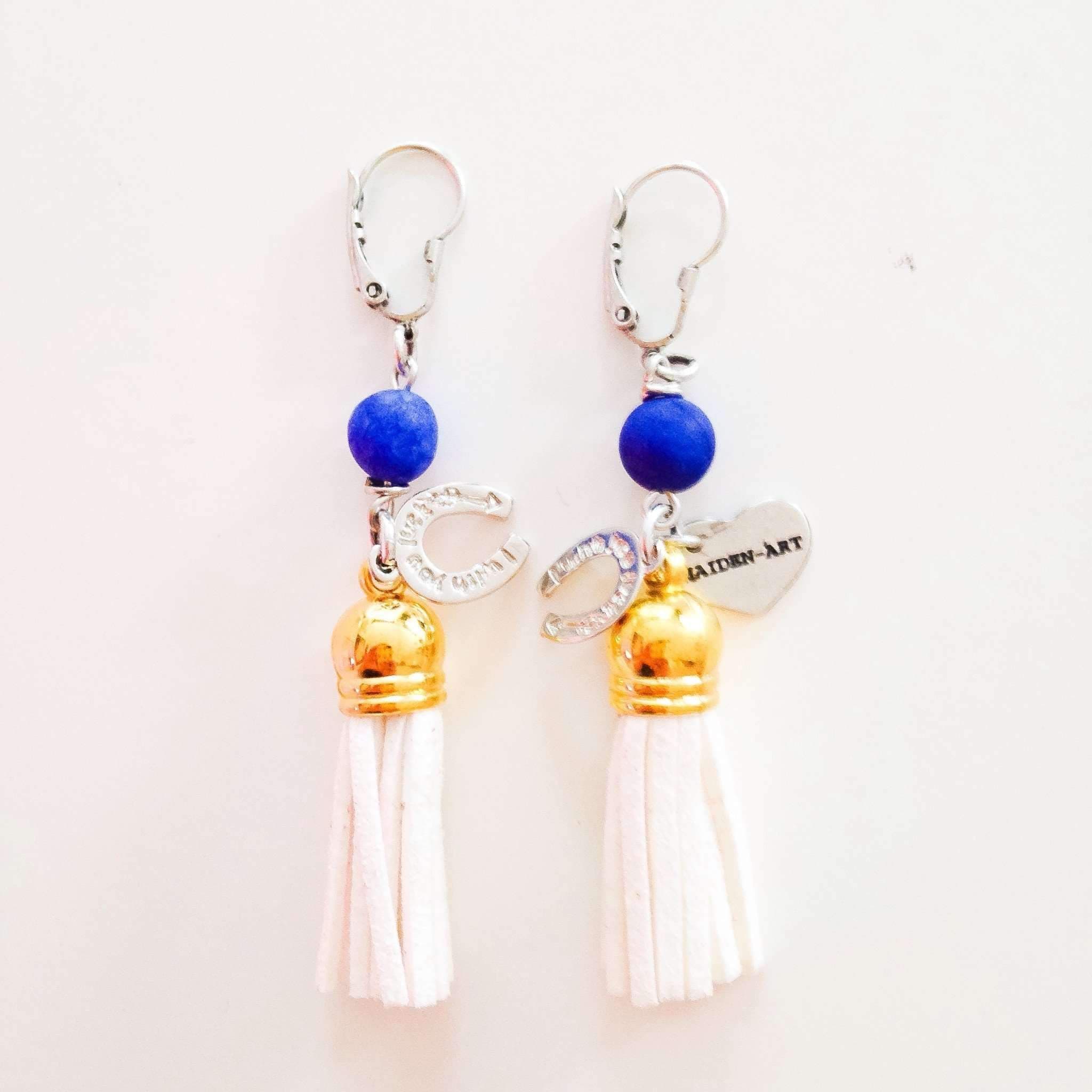 image-Colorful tassel earrings. Perfect for parties and summer festivals.