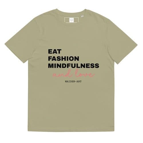 image-Eat Fashion Mindfulness and Love Unisex organic cotton t-shirt