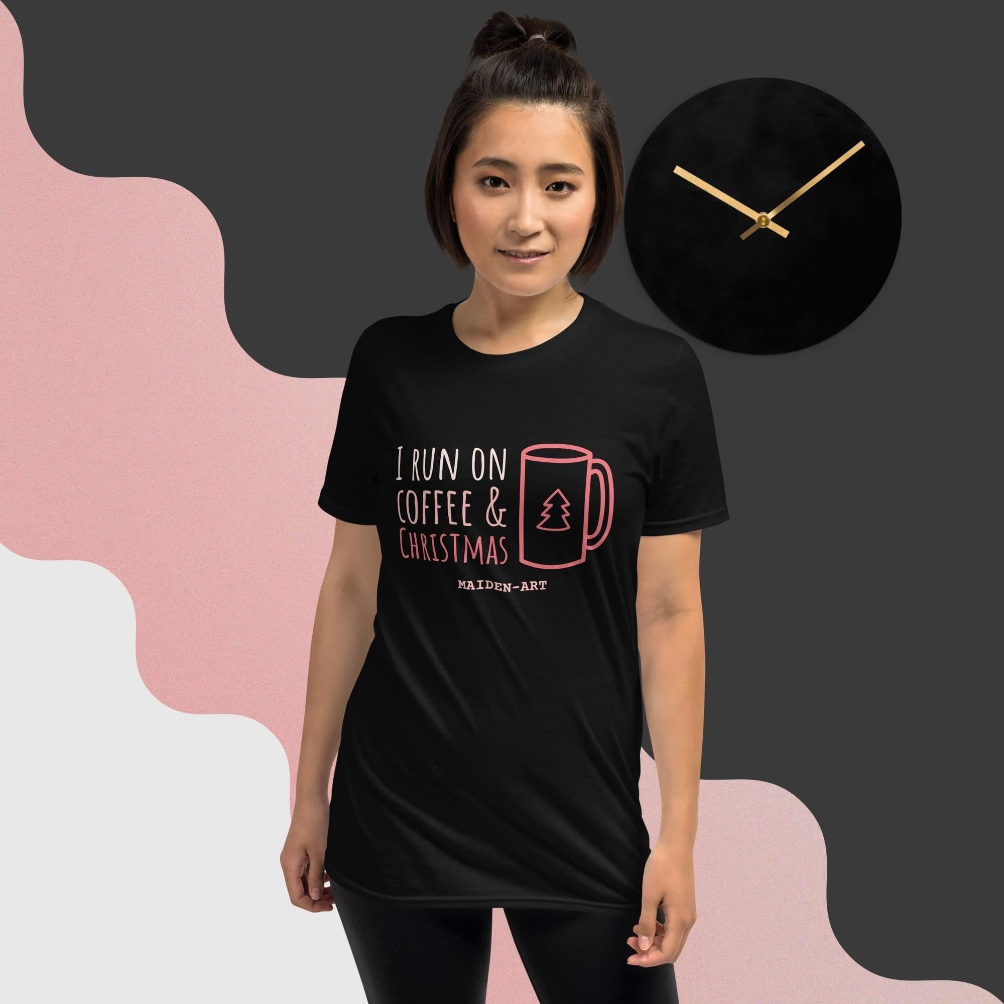 image-"I run on Coffee and Christmas" Short-Sleeve Unisex T-Shirt