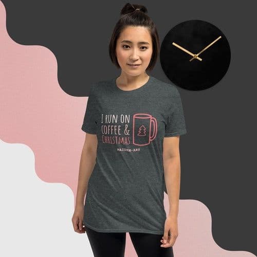 image-"I run on Coffee and Christmas" Short-Sleeve Unisex T-Shirt