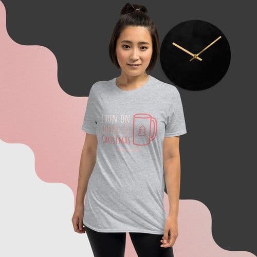 image-"I run on Coffee and Christmas" Short-Sleeve Unisex T-Shirt