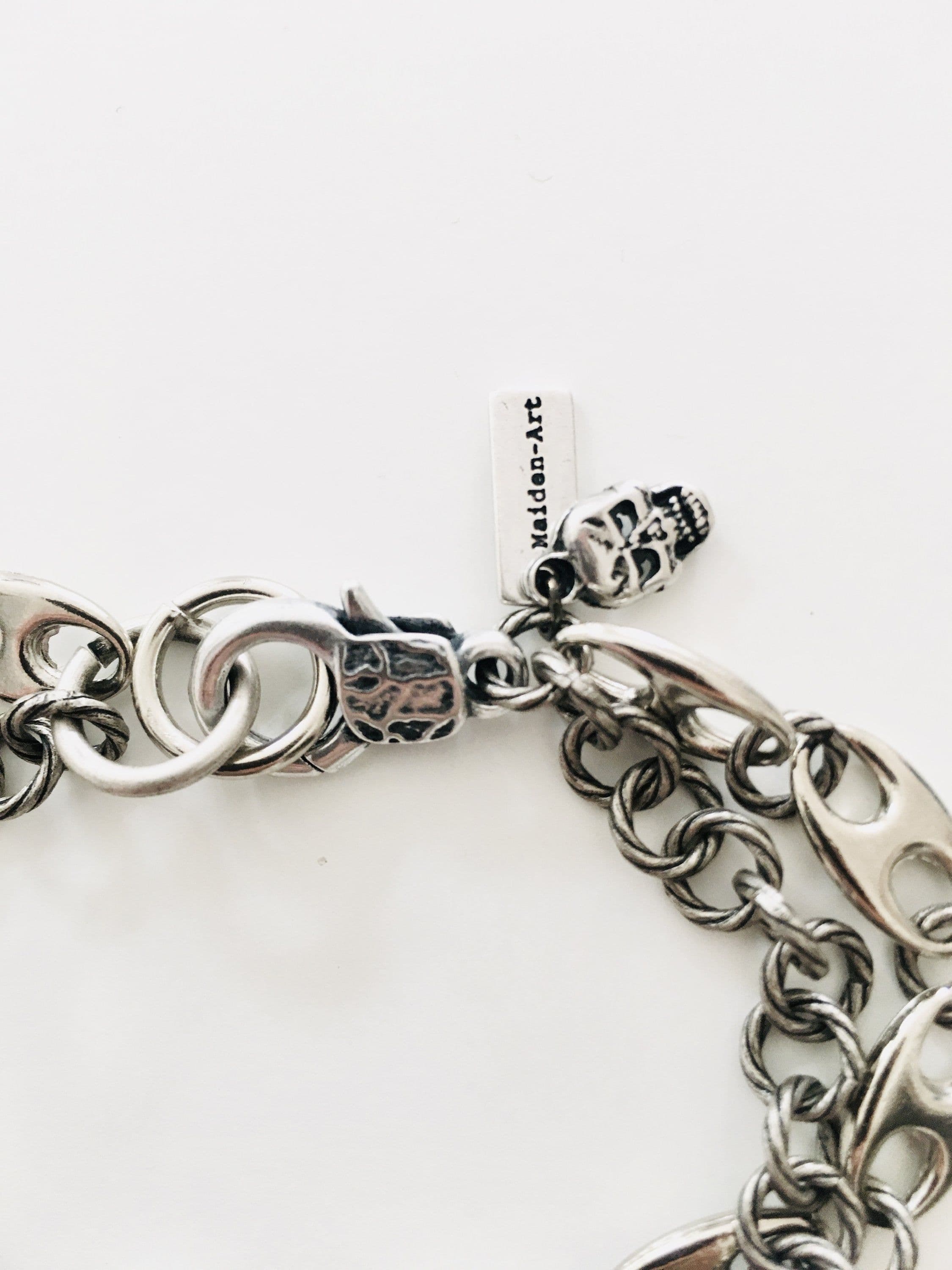 image-Silver and Copper Marine Link Chain Mens Bracelet, made in Italy, in 2
