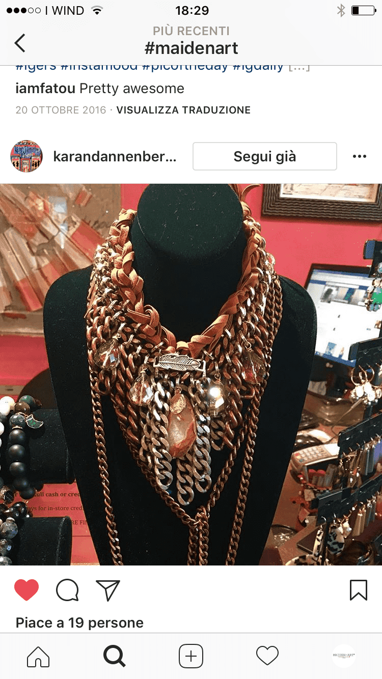 image-Statement chocker with agate stone and chocolate suede leather.
