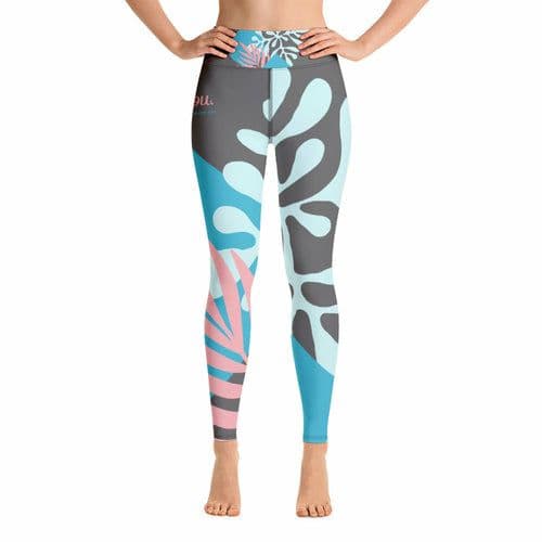 image-"Be You" Leggings - FLOWER BLUE Special edition