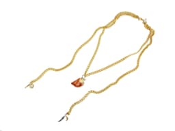 image-Gold necklace with agate stone