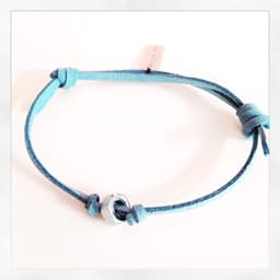 image-Mens bracelet with small silver brass bolt nut in 6 Colors