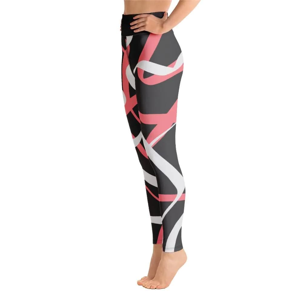image-"Be You"- Leggings - ABSTRACT BLACK