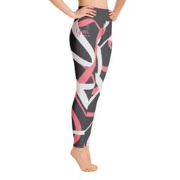 image-"Be You"- Leggings - ABSTRACT BLACK