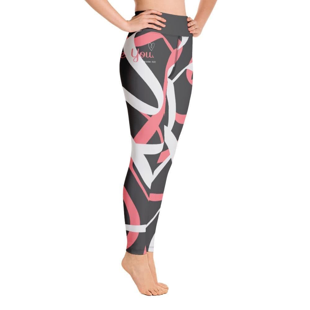 image-"Be You"- Leggings - ABSTRACT BLACK