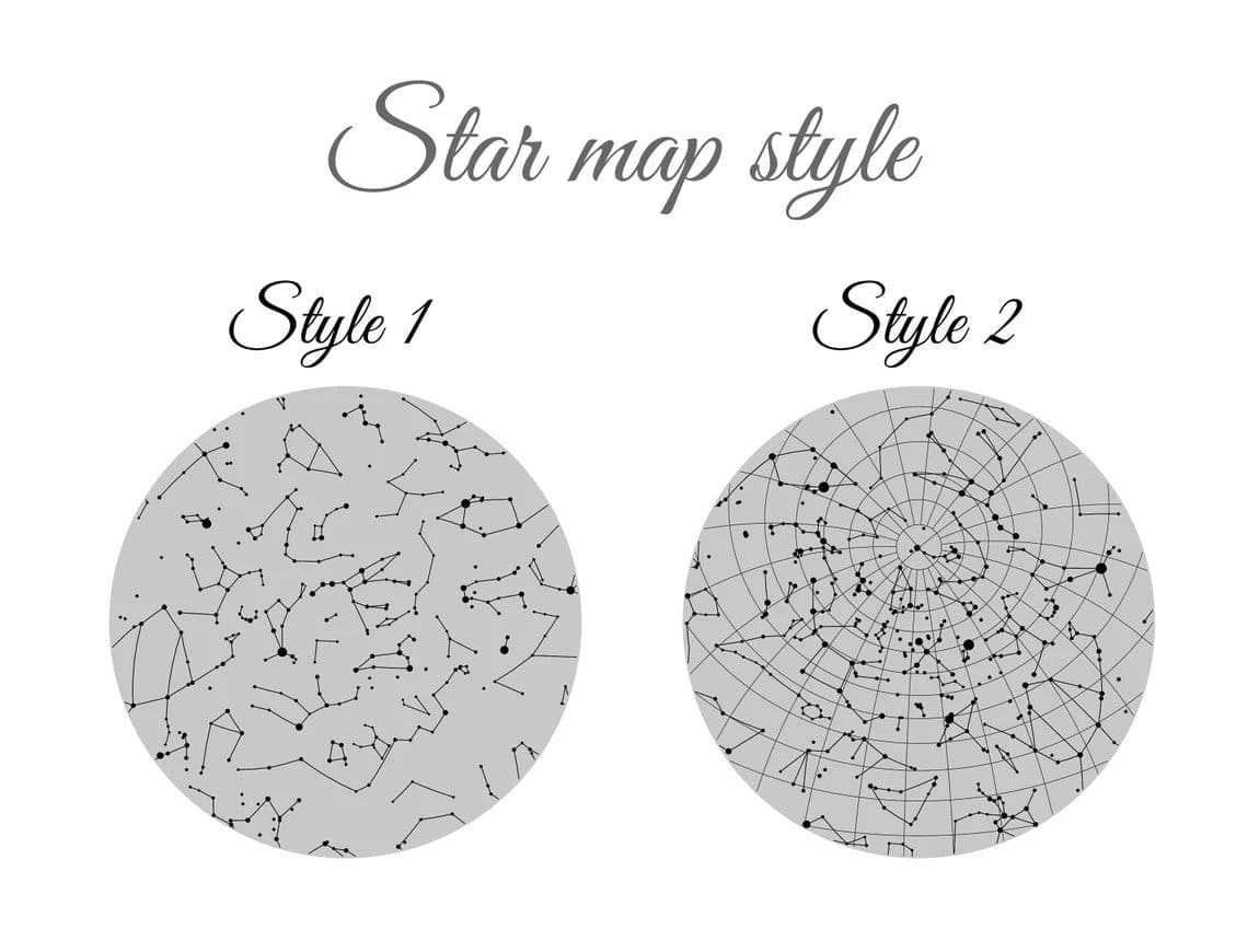 image-Personalized Star Map + Moon Phase Necklace, Star Map By Date