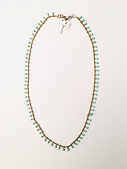 image-Gold Choker Necklace with tiny Drops in 3 Colors, multi drop necklace,