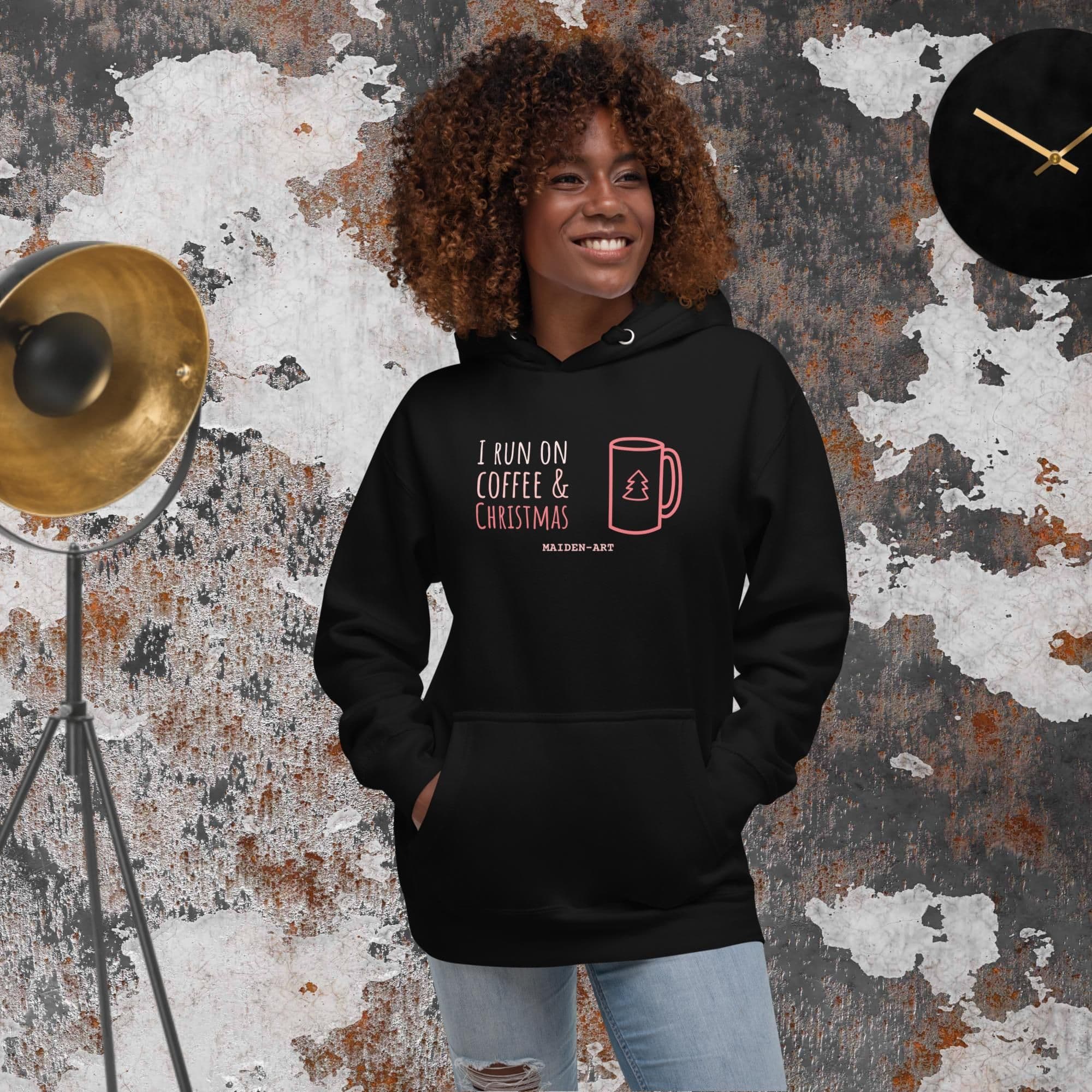image-"I run on Coffee and Christmas" Unisex Hoodie