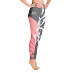 image-"Be You" Leggings - FLOWER BLACK.