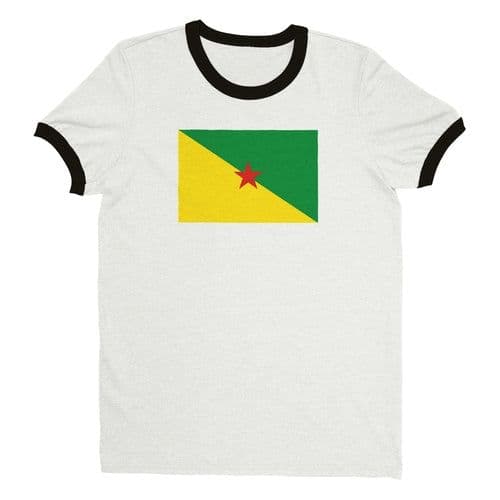 image-Drapeau de la Guyane - T-shirt unisexe Ringer