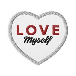 image-LOVE Myself Embroidered patches White