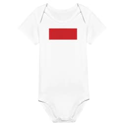 image-Drapeau de Monaco - Grenouillère bébé classique à manches courtes