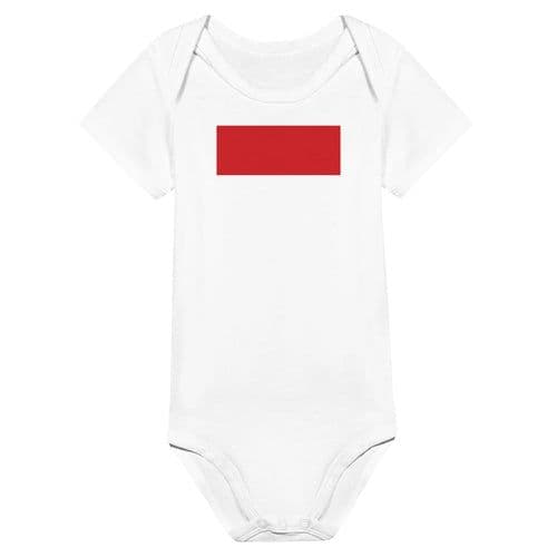 image-Drapeau de Monaco - Grenouillère bébé classique à manches courtes
