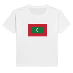 image-Drapeau des Maldives - T-shirt enfant en polycoton ras du cou