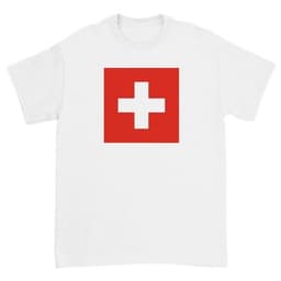 image-Drapeau et armoiries de la Suisse - T-shirt unisexe ras du cou en