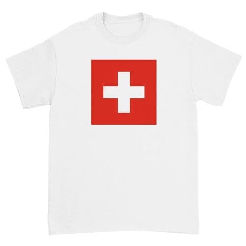image-Drapeau et armoiries de la Suisse - T-shirt unisexe ras du cou en