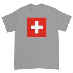 image-Drapeau et armoiries de la Suisse - T-shirt unisexe ras du cou en