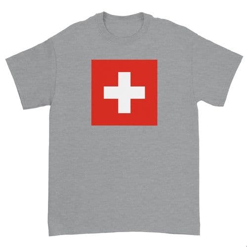 image-Drapeau et armoiries de la Suisse - T-shirt unisexe ras du cou en