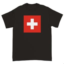 image-Drapeau et armoiries de la Suisse - T-shirt unisexe ras du cou en