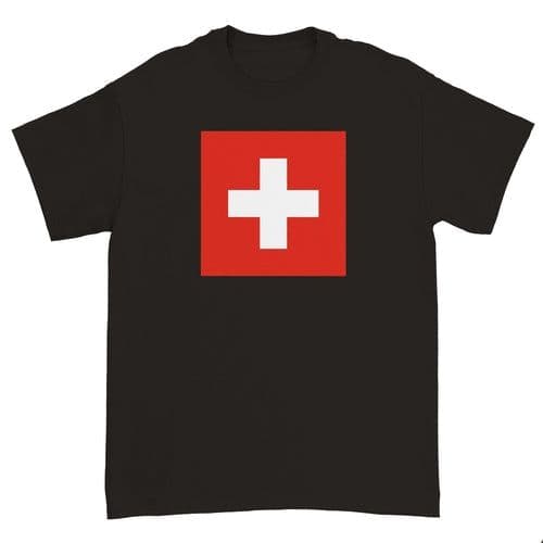 image-Drapeau et armoiries de la Suisse - T-shirt unisexe ras du cou en