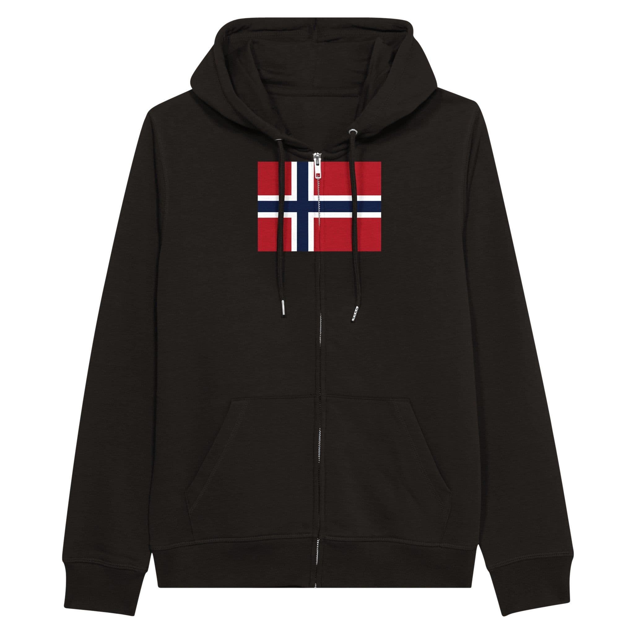 image-Drapeau du Svalbard et de Jan Mayen - Sweat à capuche unisexe bio à