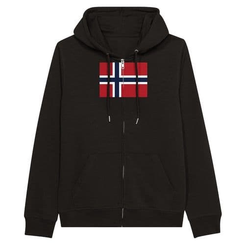 image-Drapeau du Svalbard et de Jan Mayen - Sweat à capuche unisexe bio à