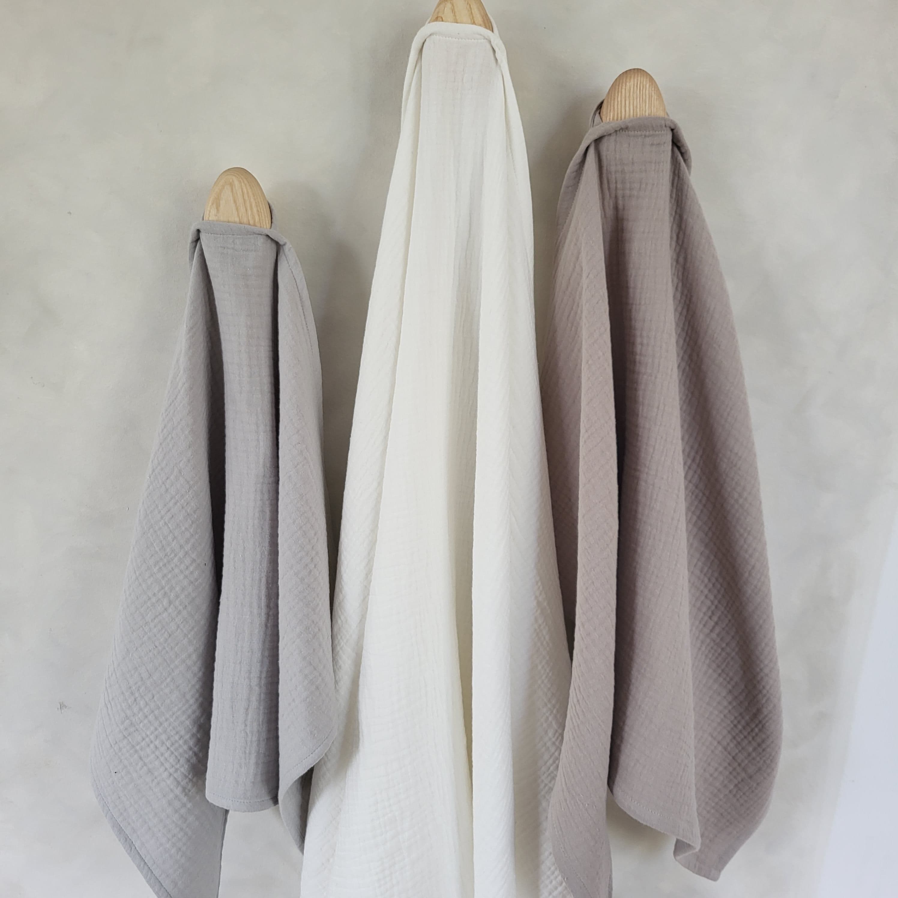 image-Cotton tea towel for a kitchen I White, pink, beige or grey colors