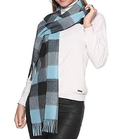 image-Great Natural Alpaca 100% Baby Alpaca scarf turquise