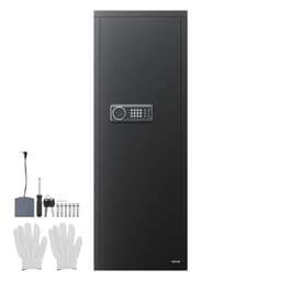 image-VEVOR 6-8 Gun Safe, Long Gun Cabinet for Rifles and Pistols, Quick Access Rifle Safe with 3 Ammo Slots and 2 Adjustable Racks, Large Digital Cabinet with Key and Password Lock