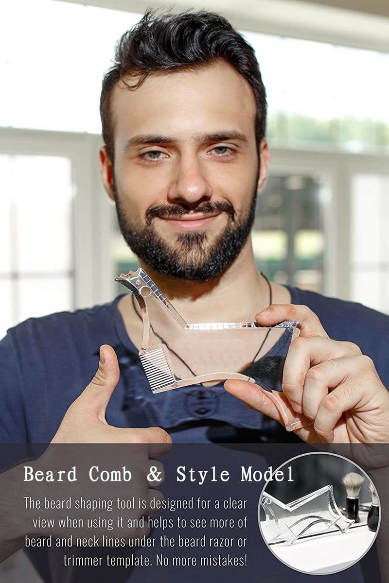 image-Cross-border e-commerce beard and beard styling template beard shaping tool No. 6 Amazon hot style