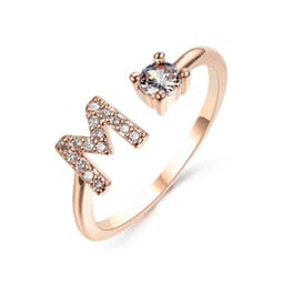 image-New Design Adjustable 26 Initial Letter Ring Fashion Jewelry For Women Simple Elegant Jewelry