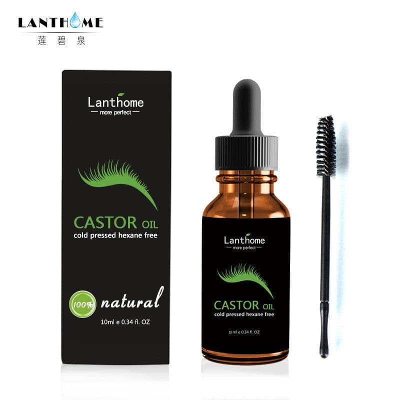 image-Lanthome Castor Oil for Hair Growth Serum Eyelash Growth Lifting Eyelashes Thick Eyebrow Growth Enhance Eye Lashes Serum Mascara